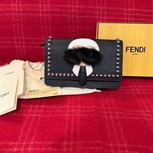Fendi Karlito Studded Wallet on Chain